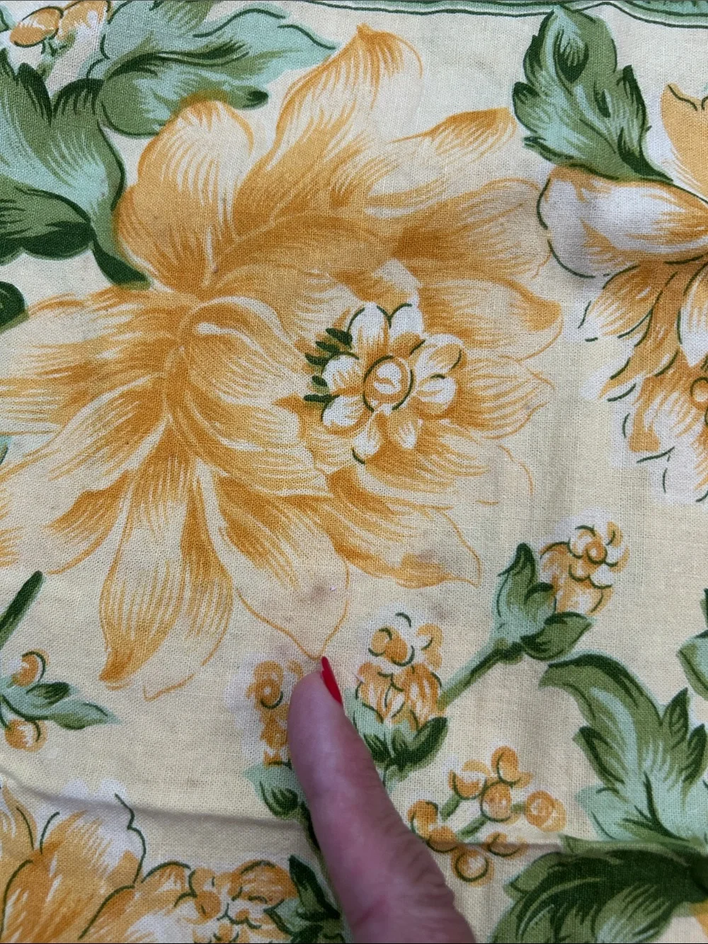 April Cornell Floral Cotton Napkins in Yellow & Green - Set of 6